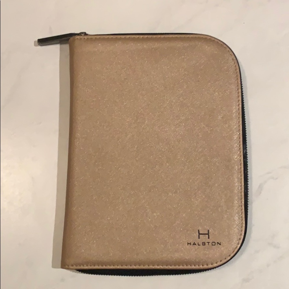 NWT H by Halston Gold Travel Jewelry Portfolio